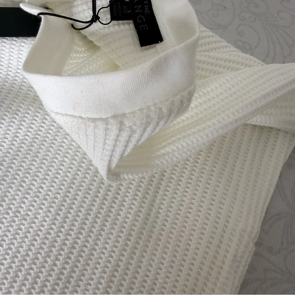 The Range Stark Jumbo Waffle Knit Gathered Slash Long Sleeve Top Size XS - Picture 8 of 13